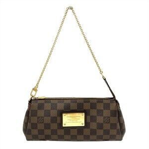 Louis Vuitton Eva Shoulder Bag, Damier Ebene, N55213, Brown, Gold Hardware, D...